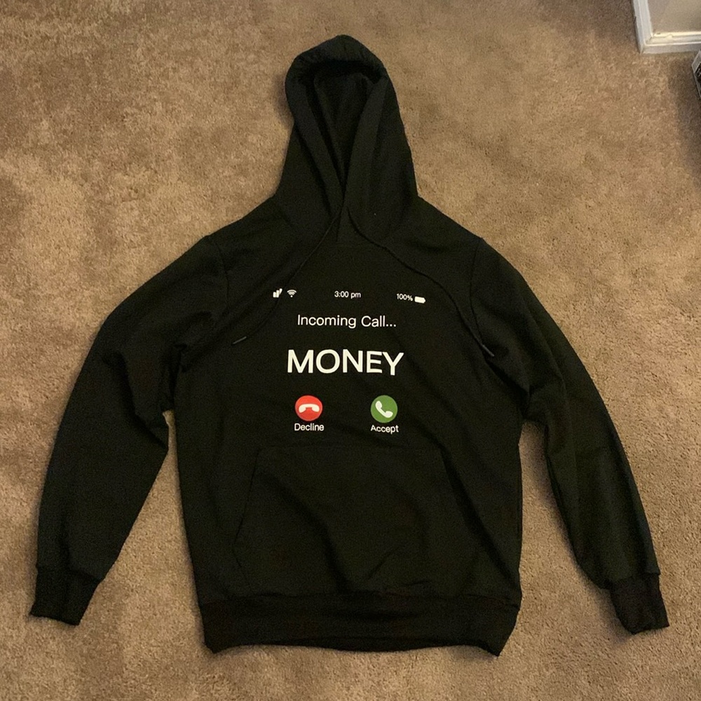 Shein Men’s Size Small Black Long Sleeve Hoodie